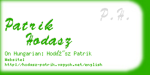 patrik hodasz business card